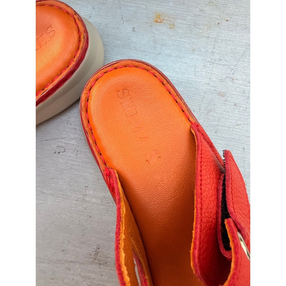 Maxim‎ Sienna Red Leather Adjustable Strap Flat Sandals EU 39 US Womens 8.5 - Picture 4 of 6